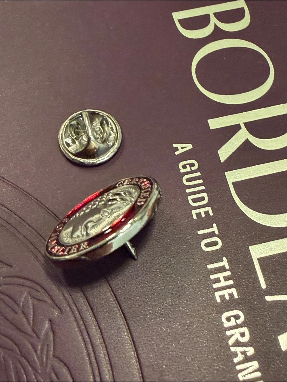 Certified Sommelier Enamel Lapel Pin - Red and Silver